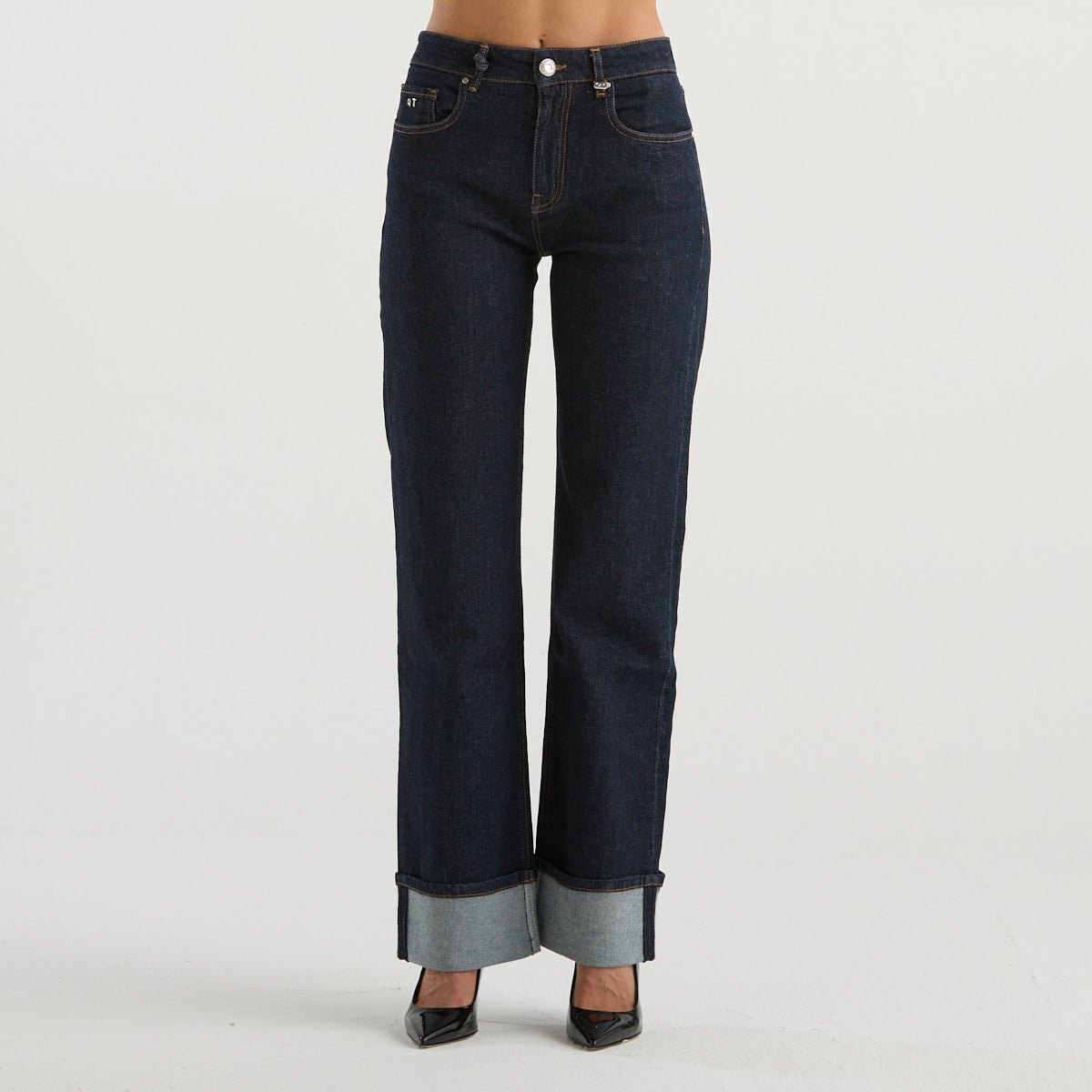 Tramarossa jeans monica a zampa denim scuro