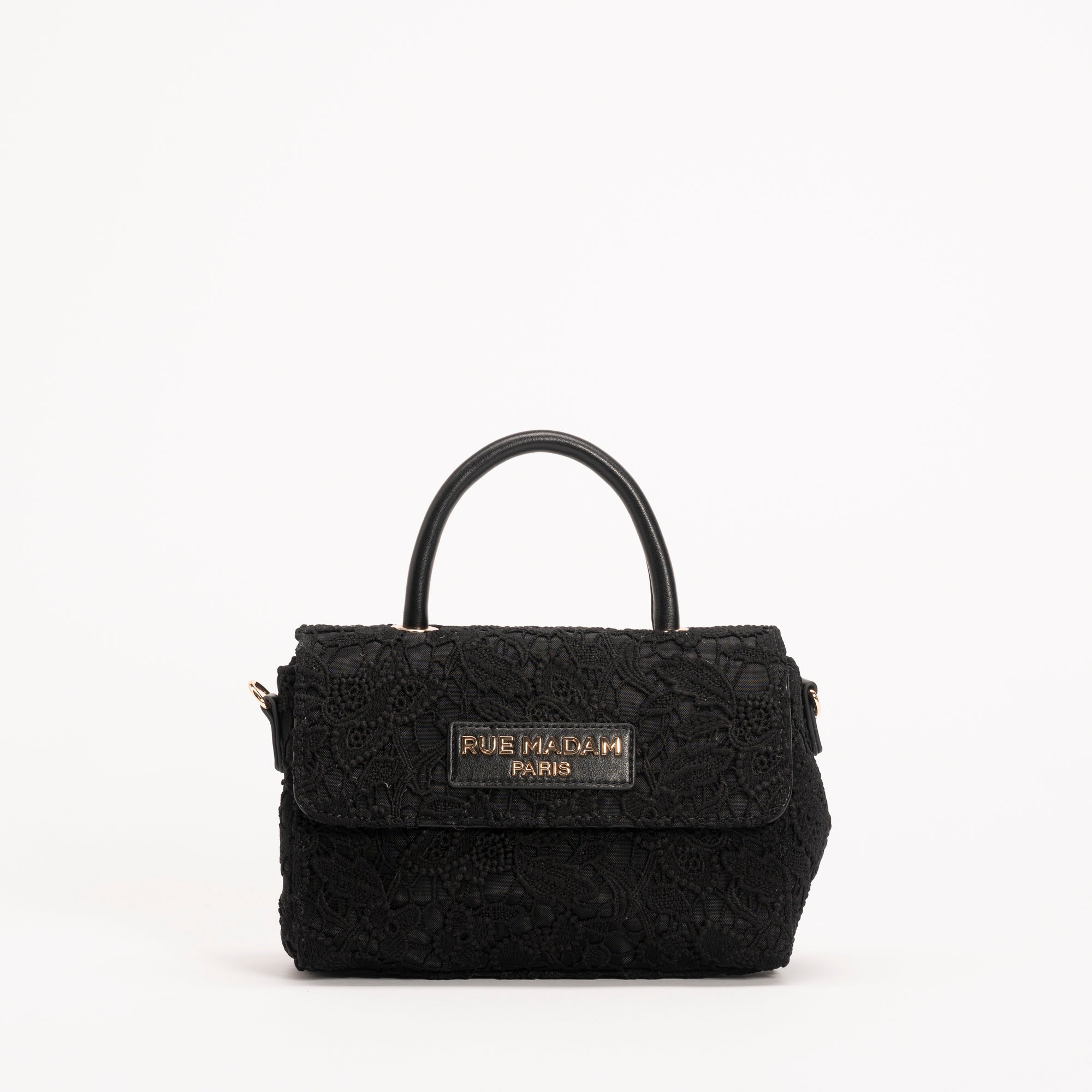 Rue Madam borsa a mano in pizzo nera