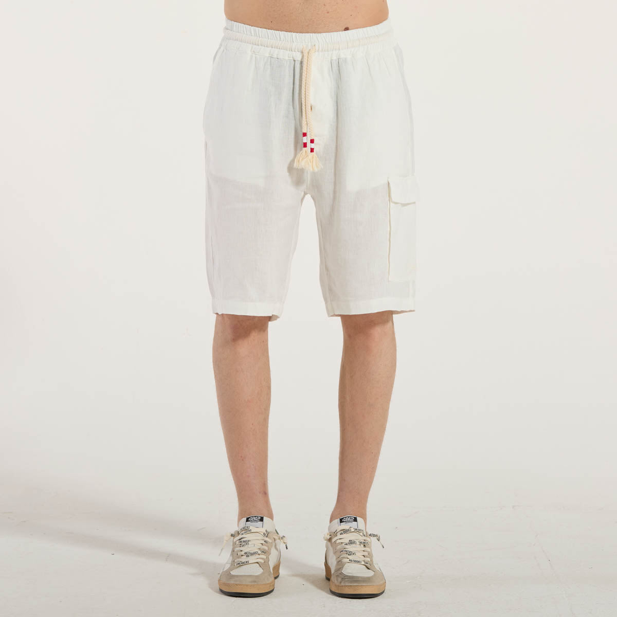 Mc2 Saint Barth bermuda marseille lino bianco