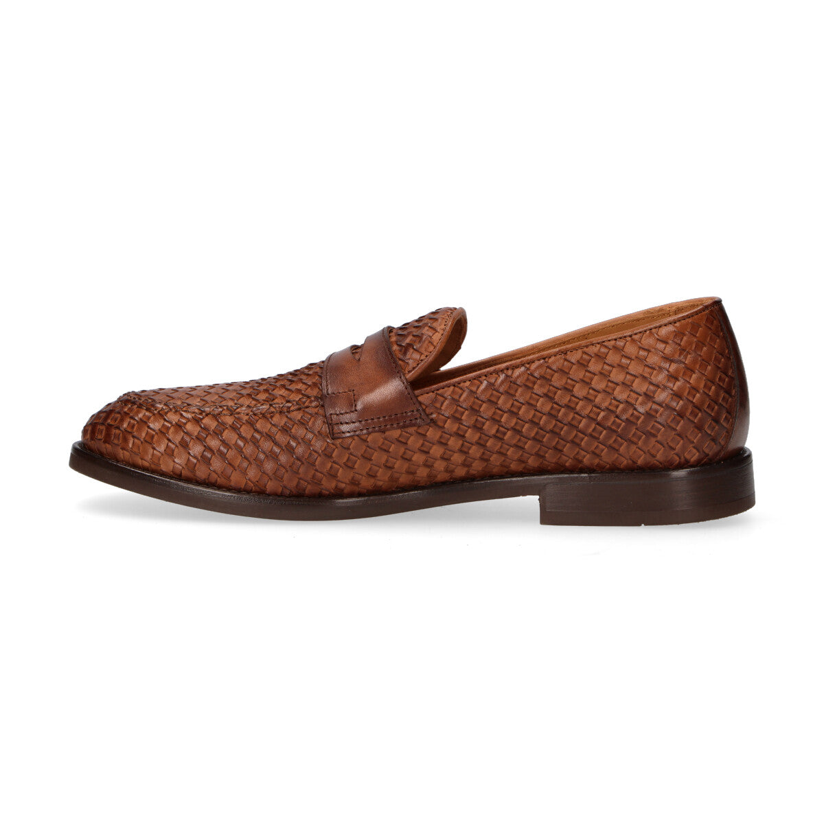 Testoni mocassino in pelle cuoio