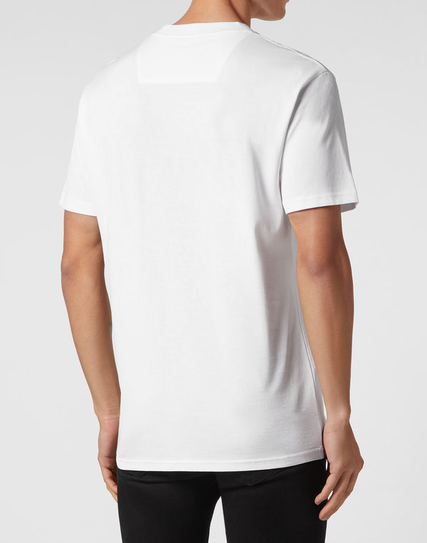Philipp Plein t-shirt bianca gothic logo
