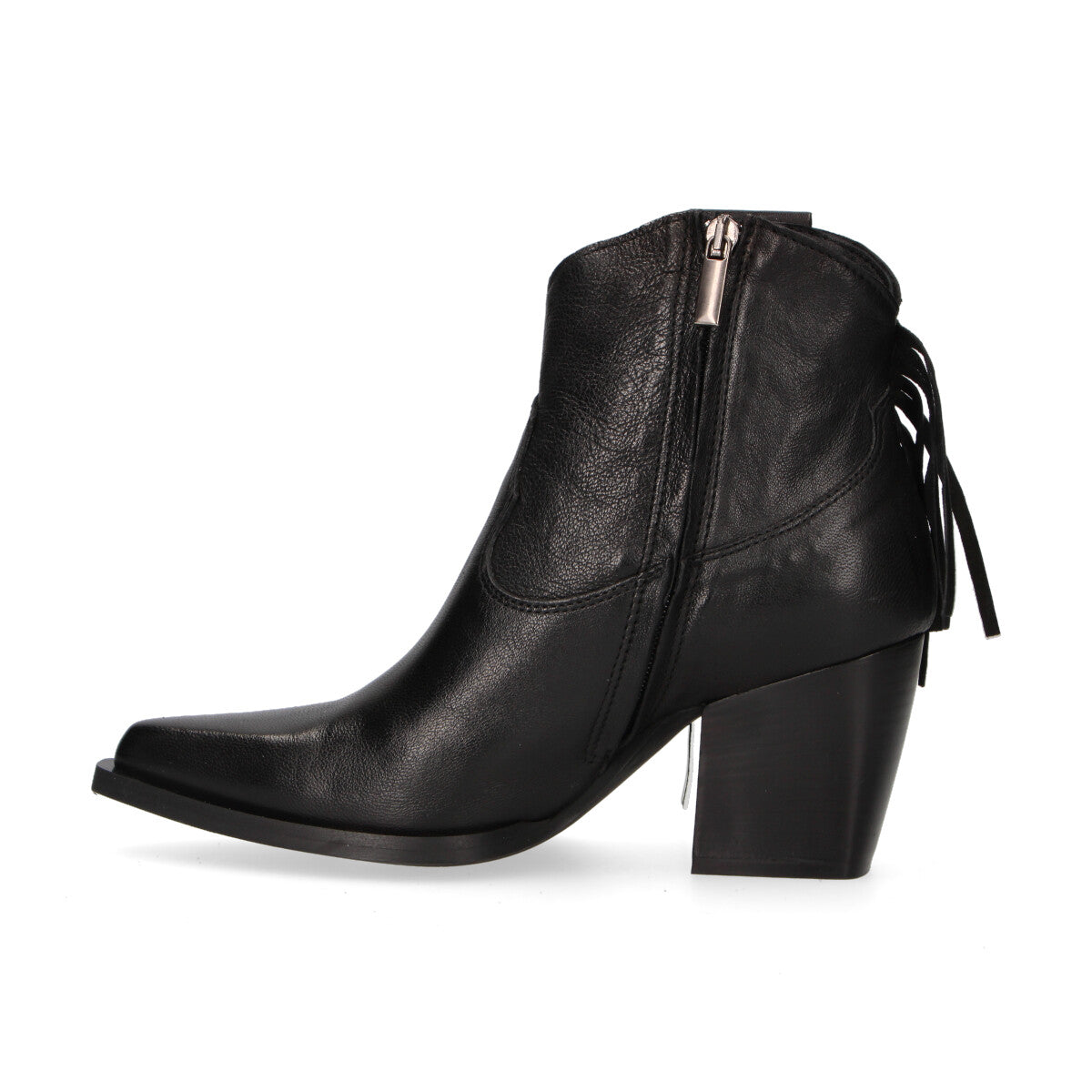 Mohai tronchetto texano Nada con frange pelle nera