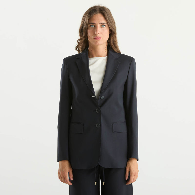 Maxmara giacca monopetto in tessuto cammello