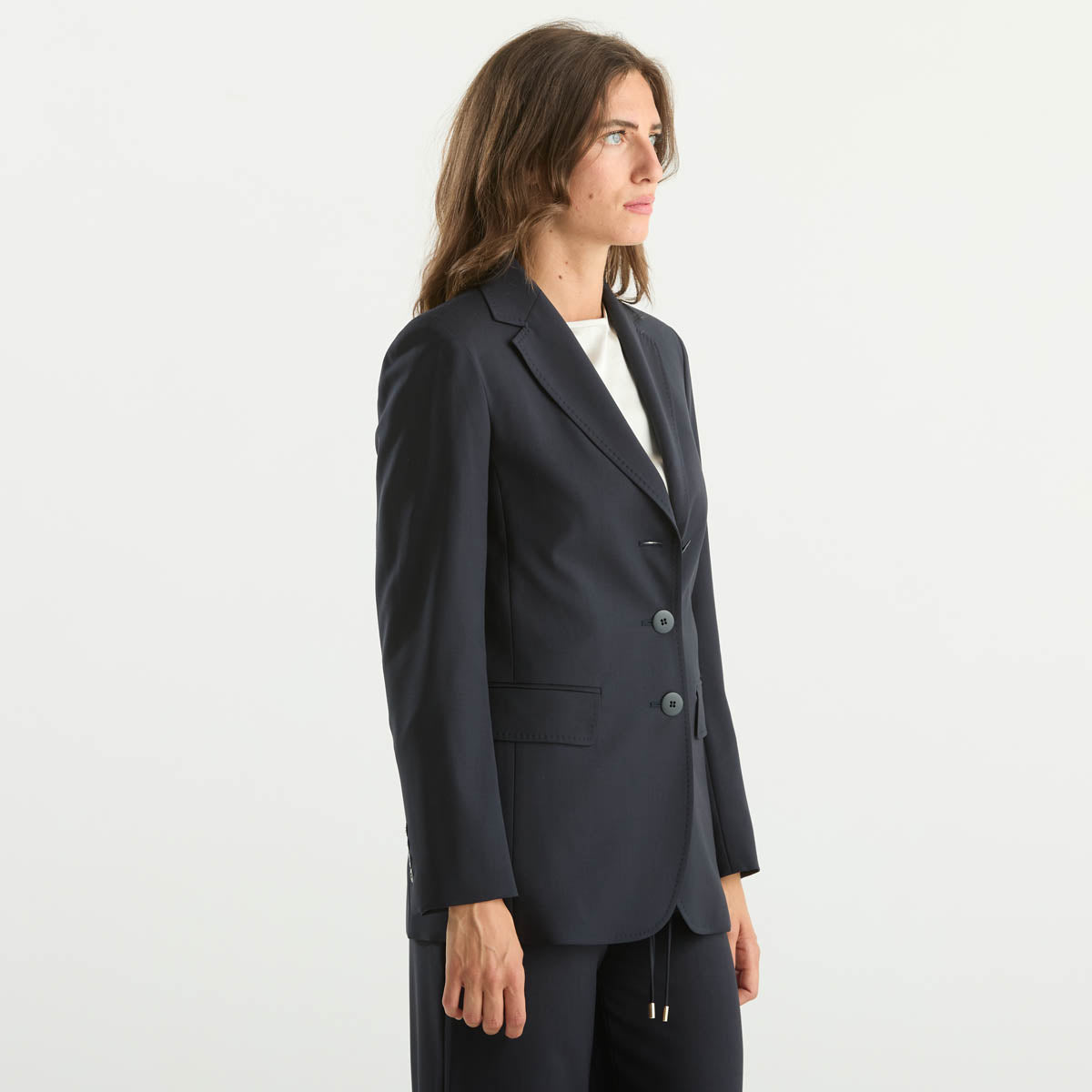 Maxmara giacca monopetto in tessuto cammello