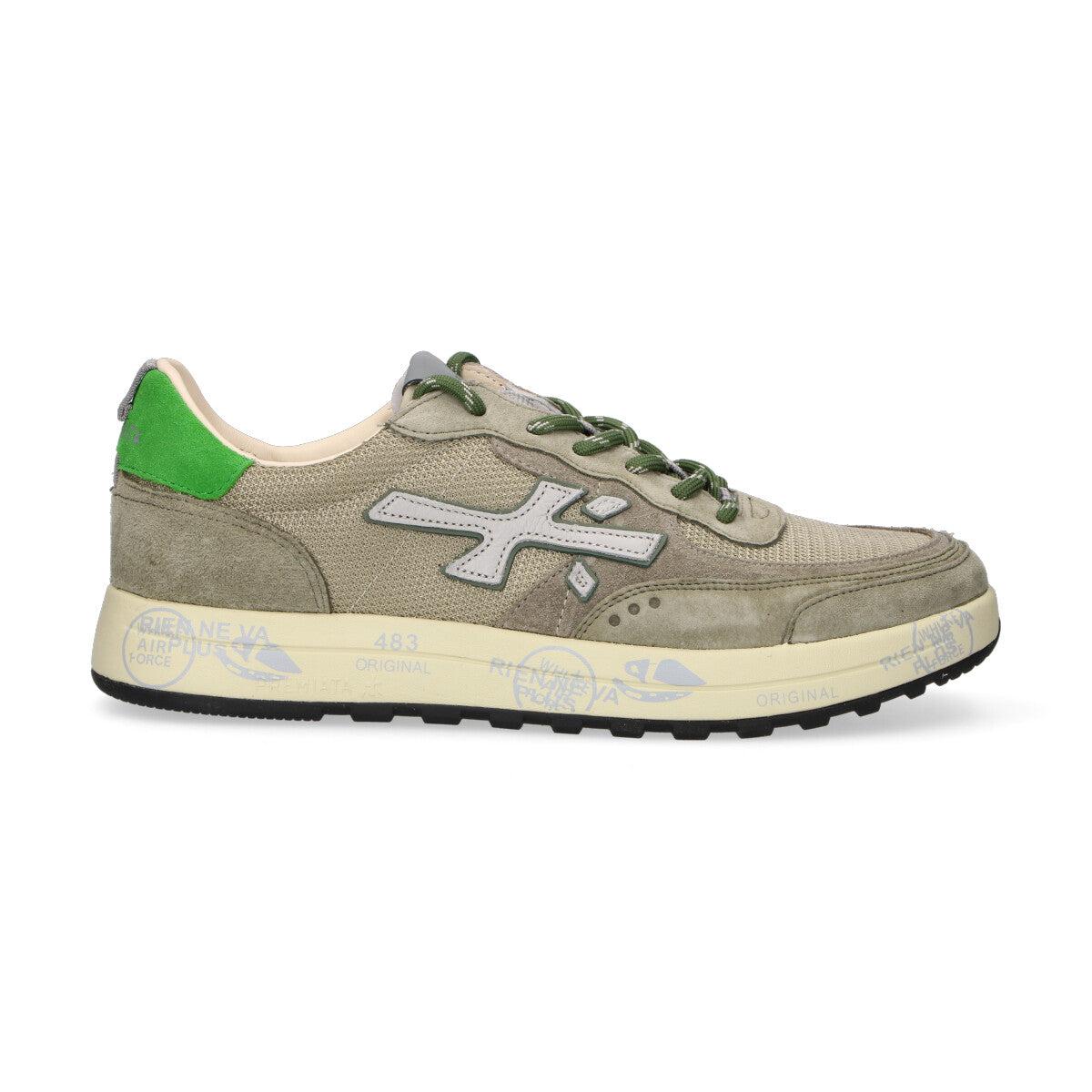 Premiata sneaker Nous in nylon verde