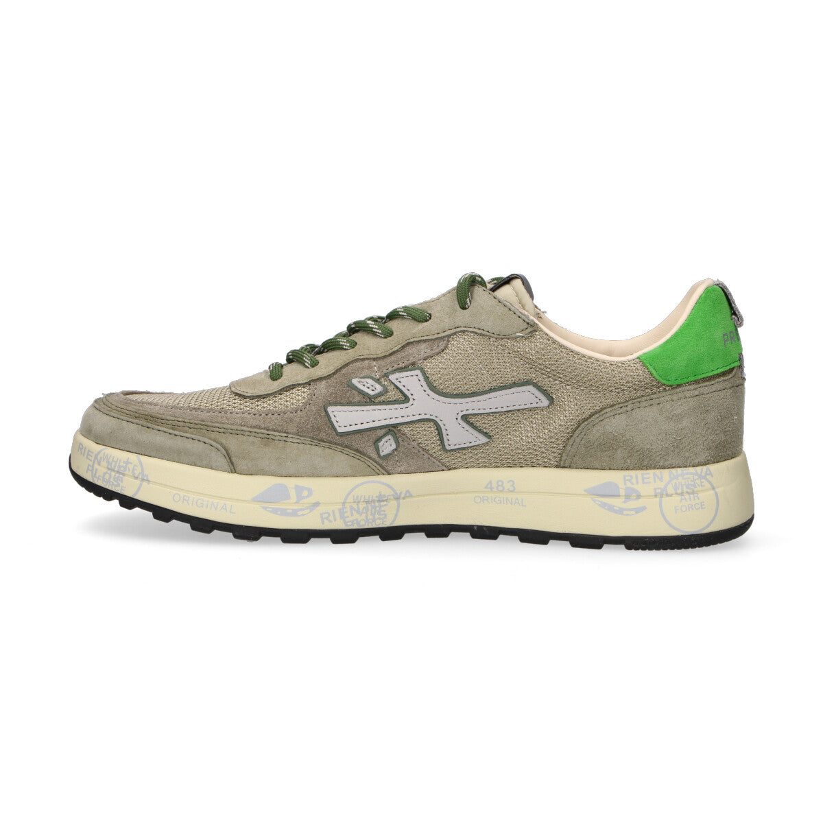 Premiata sneaker Nous in nylon verde