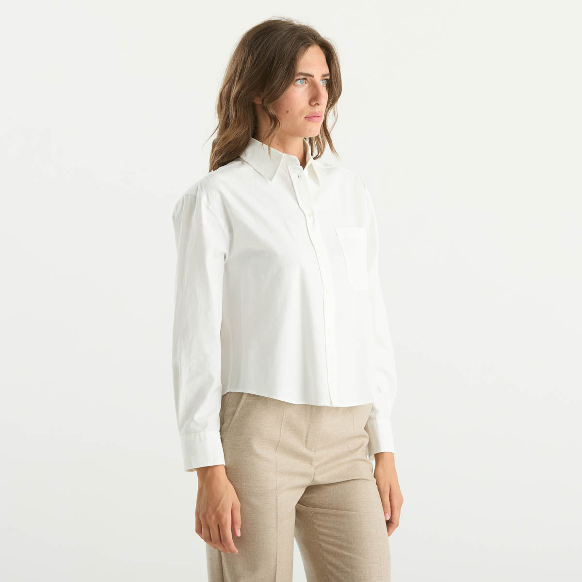 Maxmara camicia in puro cotone bianca