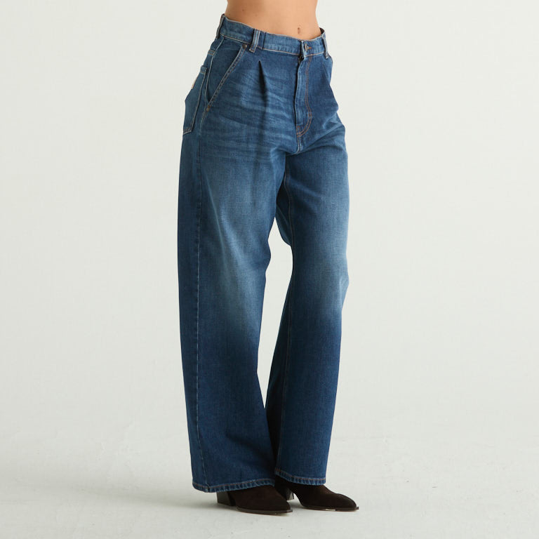 Maxmara jeans ortles in denim scuro vintage