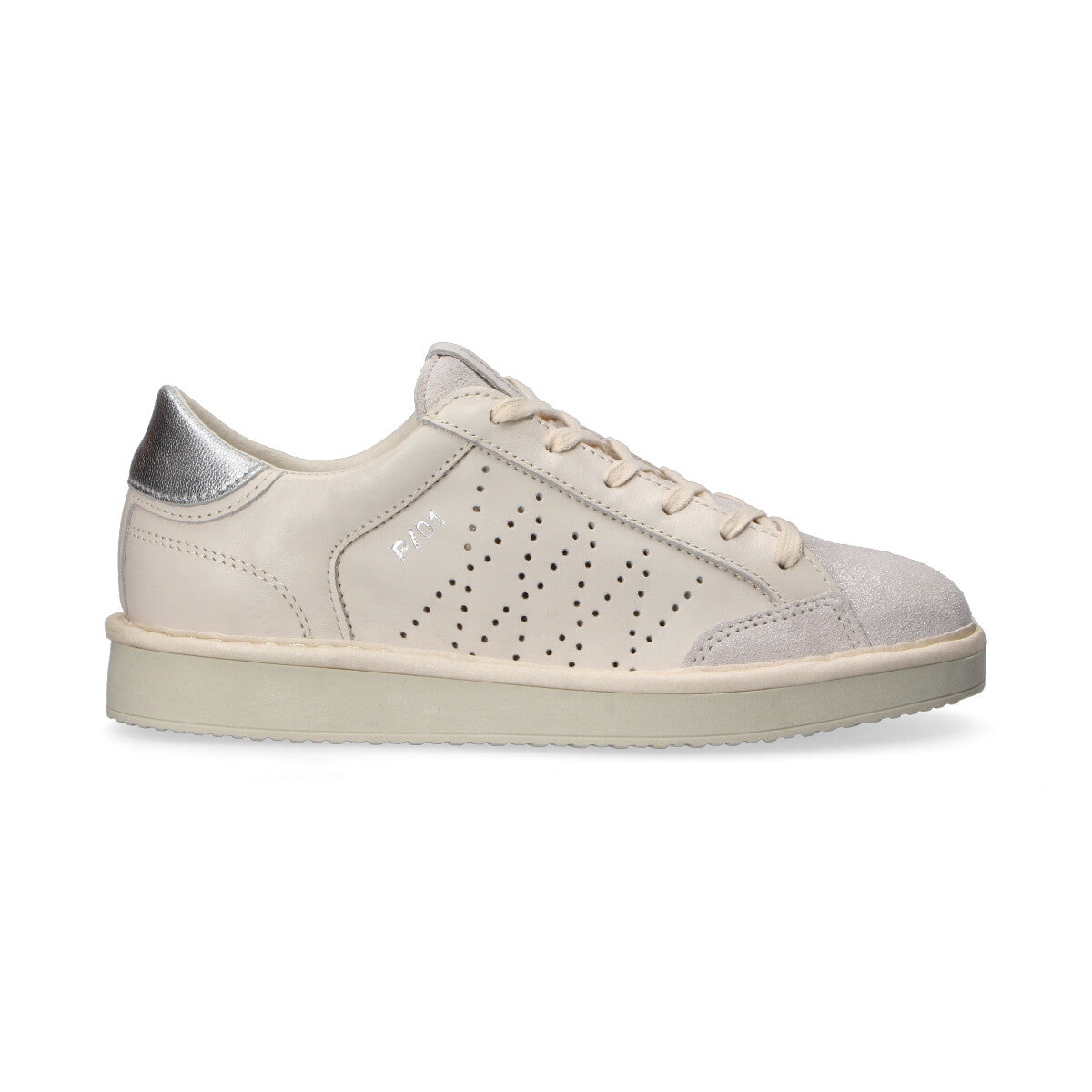 Panchic sneaker Lace Up laminata argento