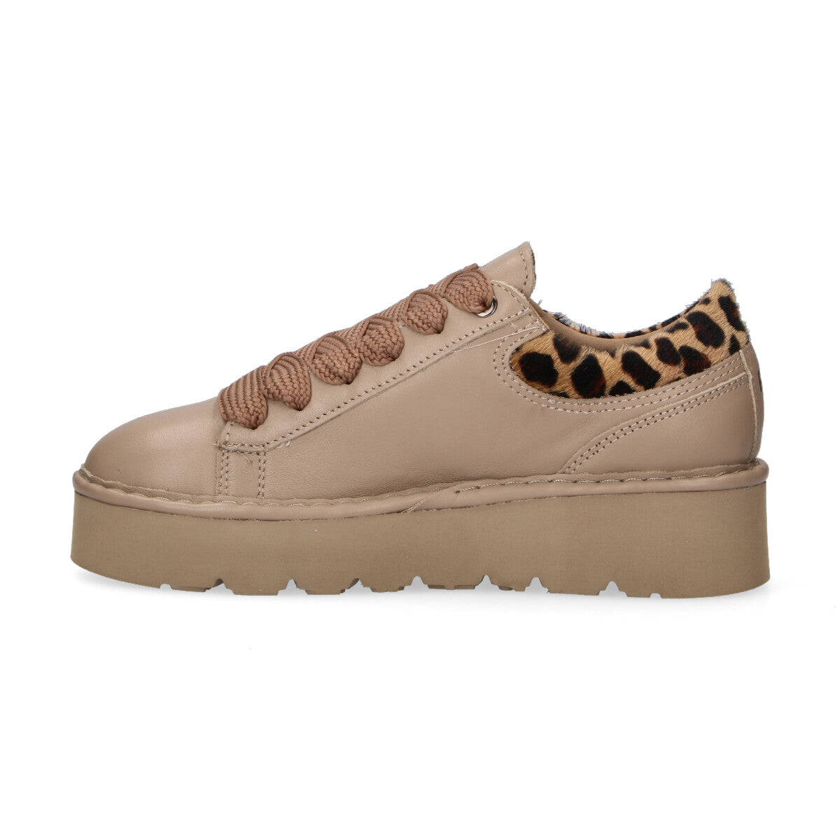 Panchic sneaker Lace-up pelle beige