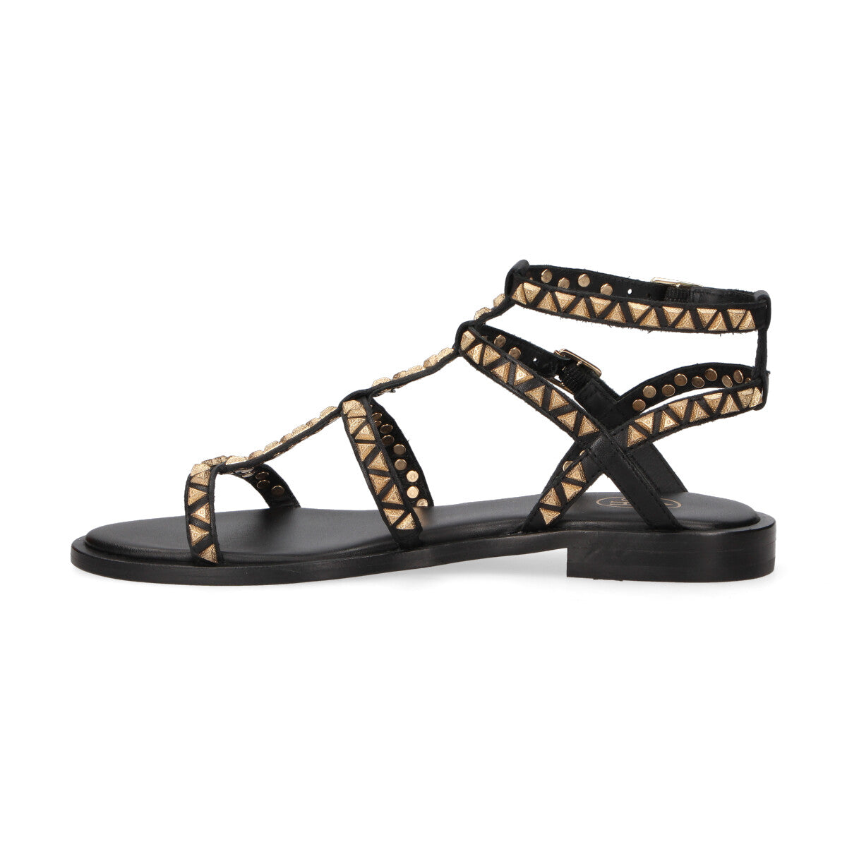 ASh sandalo Pandora borchie pelle nera