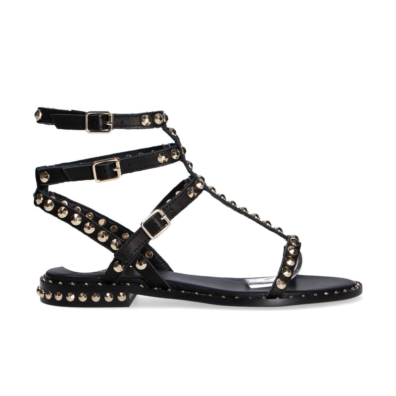 Ash sandalo Play borchie pelle nera