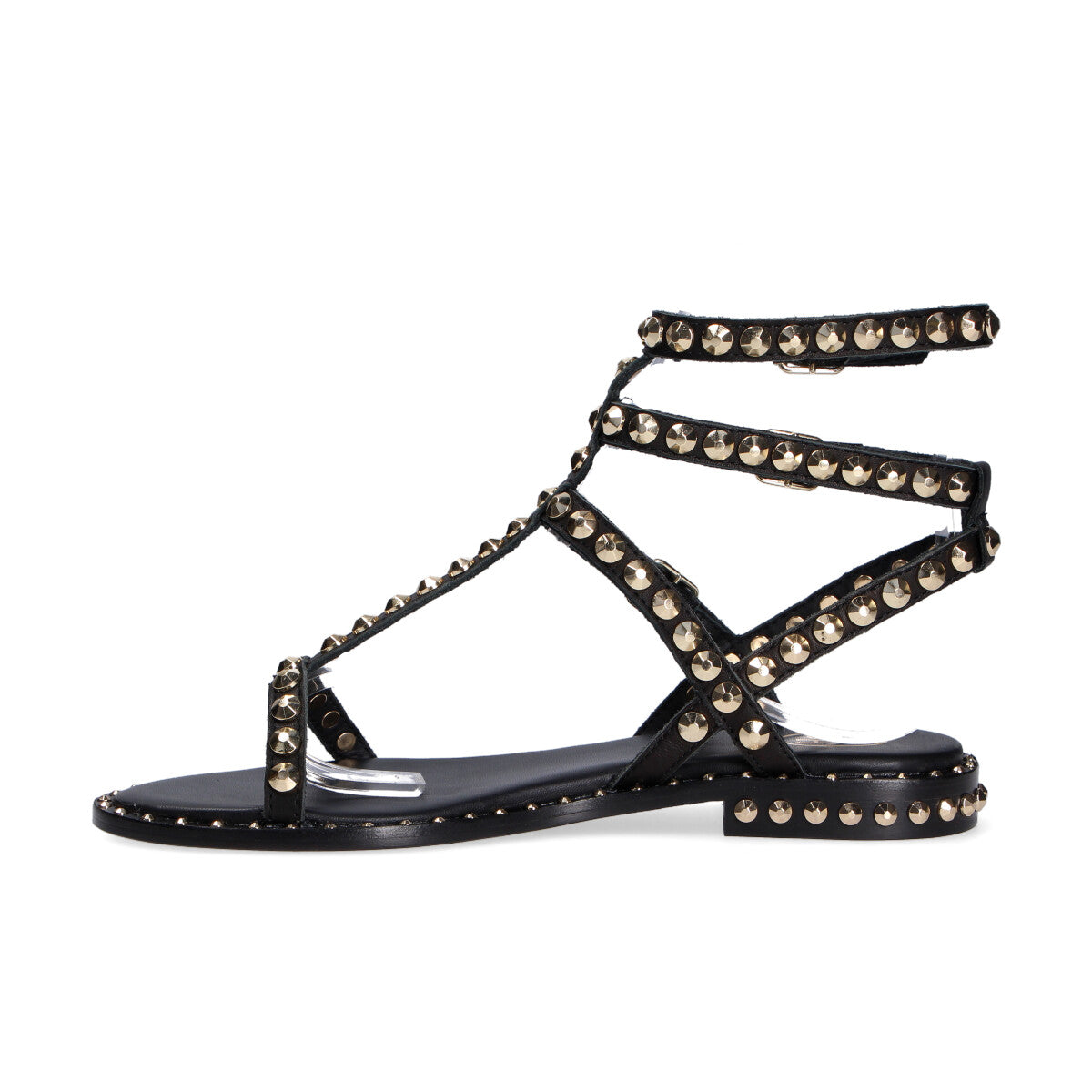 Ash sandalo Play borchie pelle nera