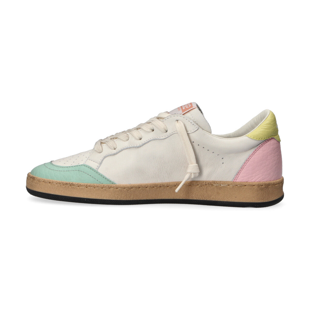 4B12 sneaker Playnew pelle bianca multicolor