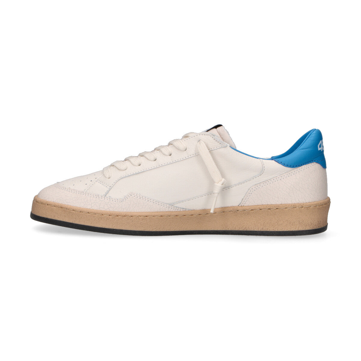4B12 sneaker Playnew cracked bianca azzurra