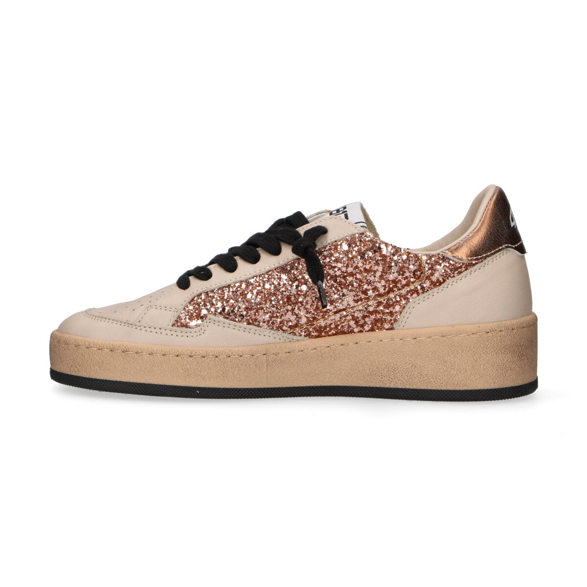 4B12 sneaker Playnew glitter rosa