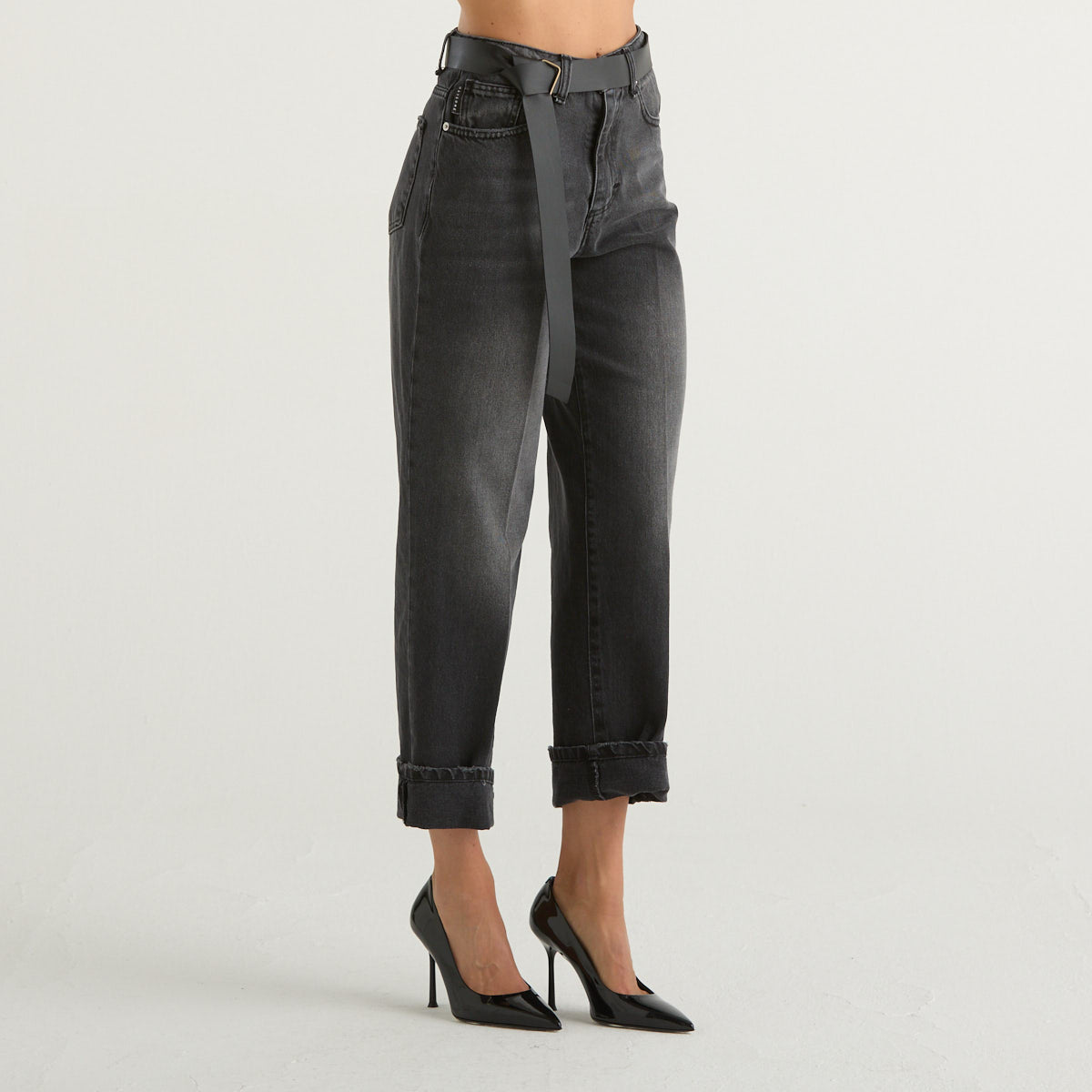 Haveone jeans mandy in tessuto antracite