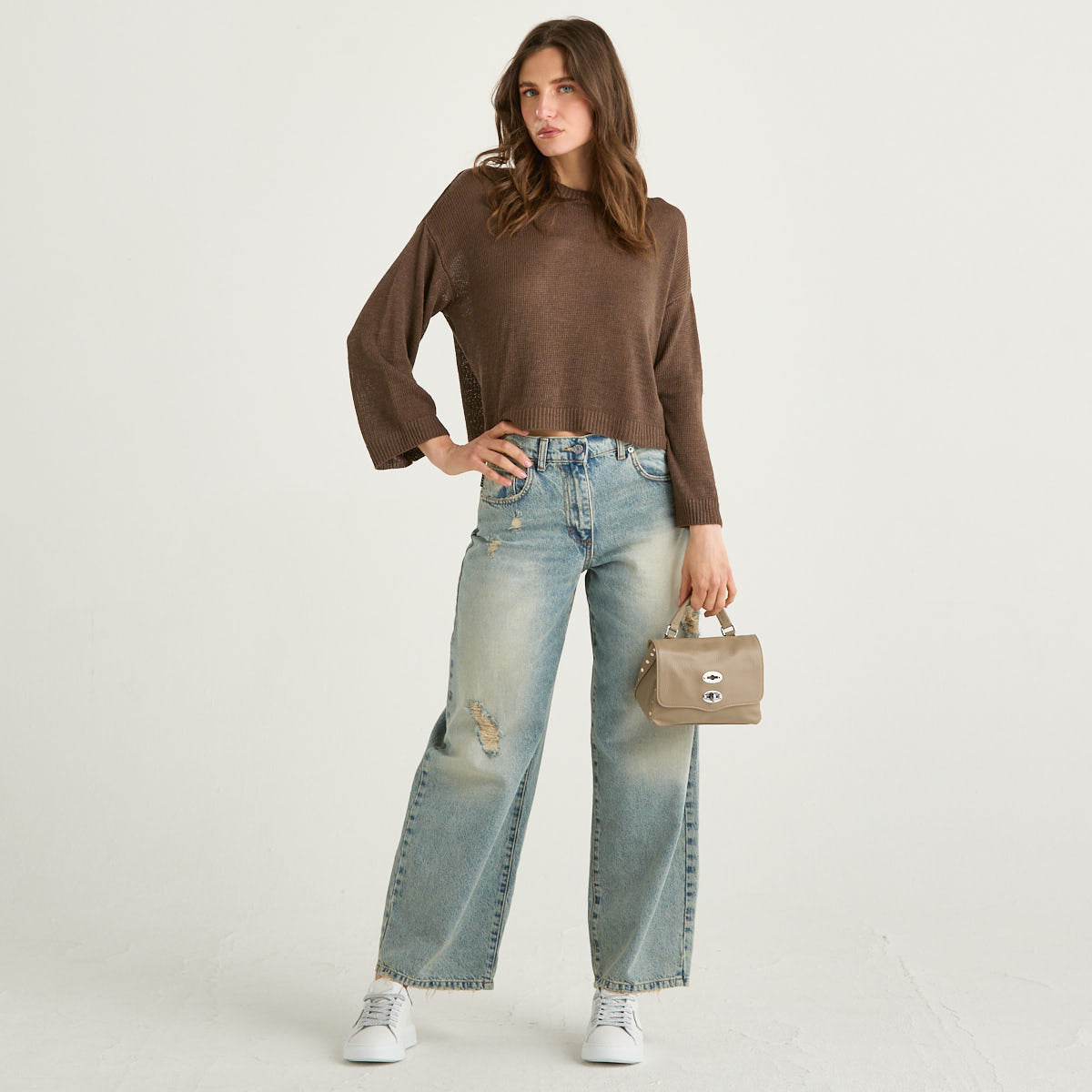 Haveone jeans bella strappato in denim chiaro