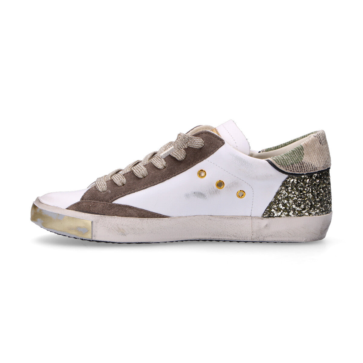 Philippe Model Sneaker prlx camou glitter bianca