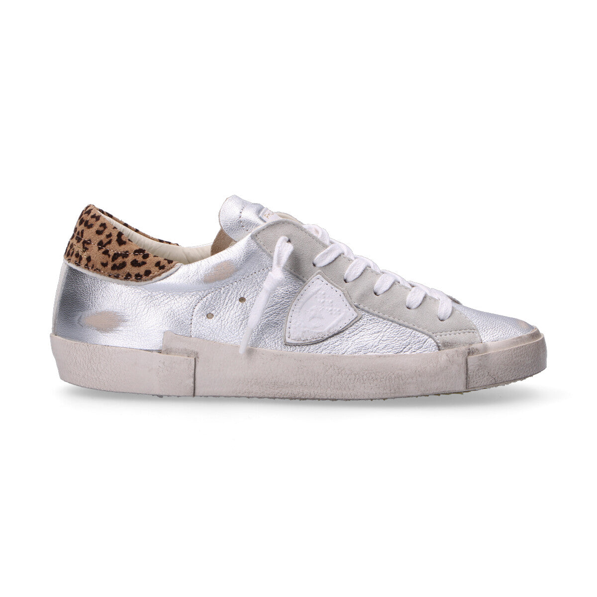 Philippe Model sneaker PRSX metal leo argento leo