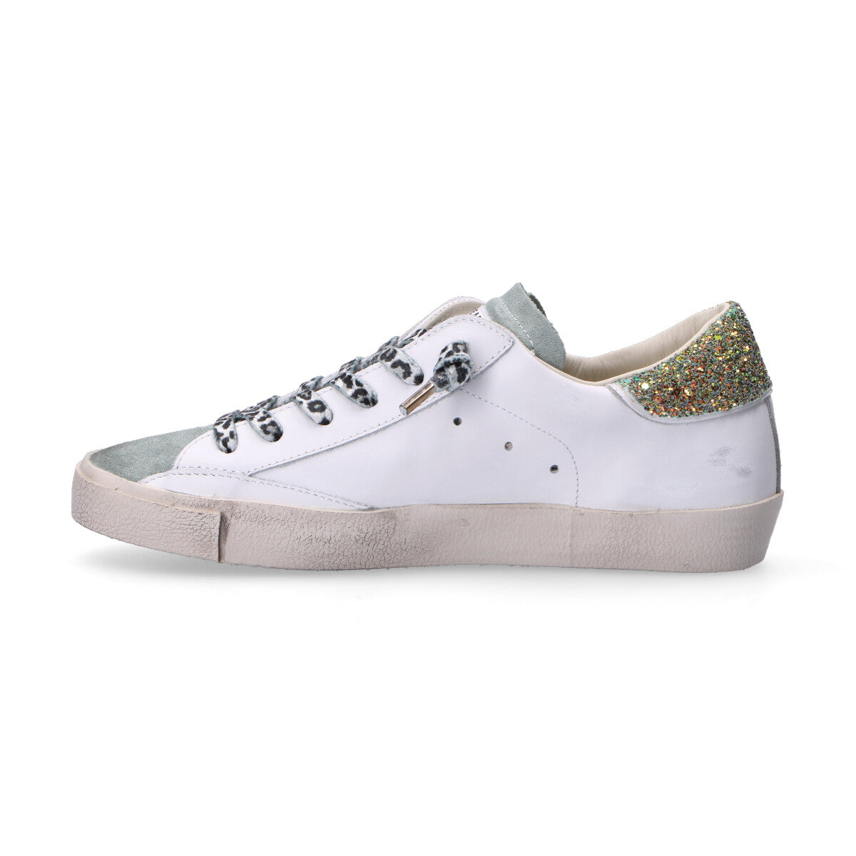 Philippe Model sneaker PRSX veau glitter bianca