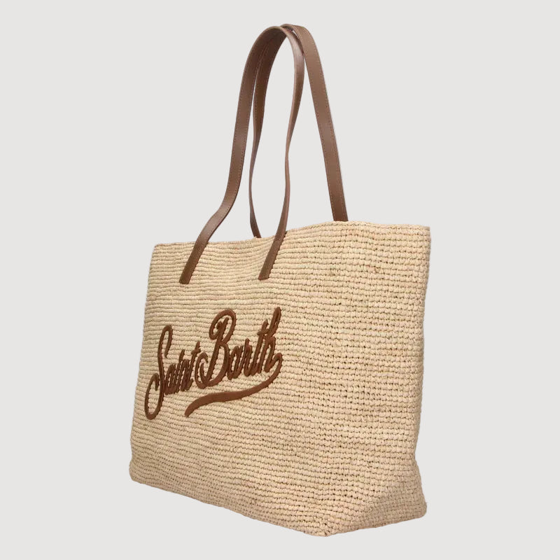 Mc2 Saint Barth borsa City in raffia marrone