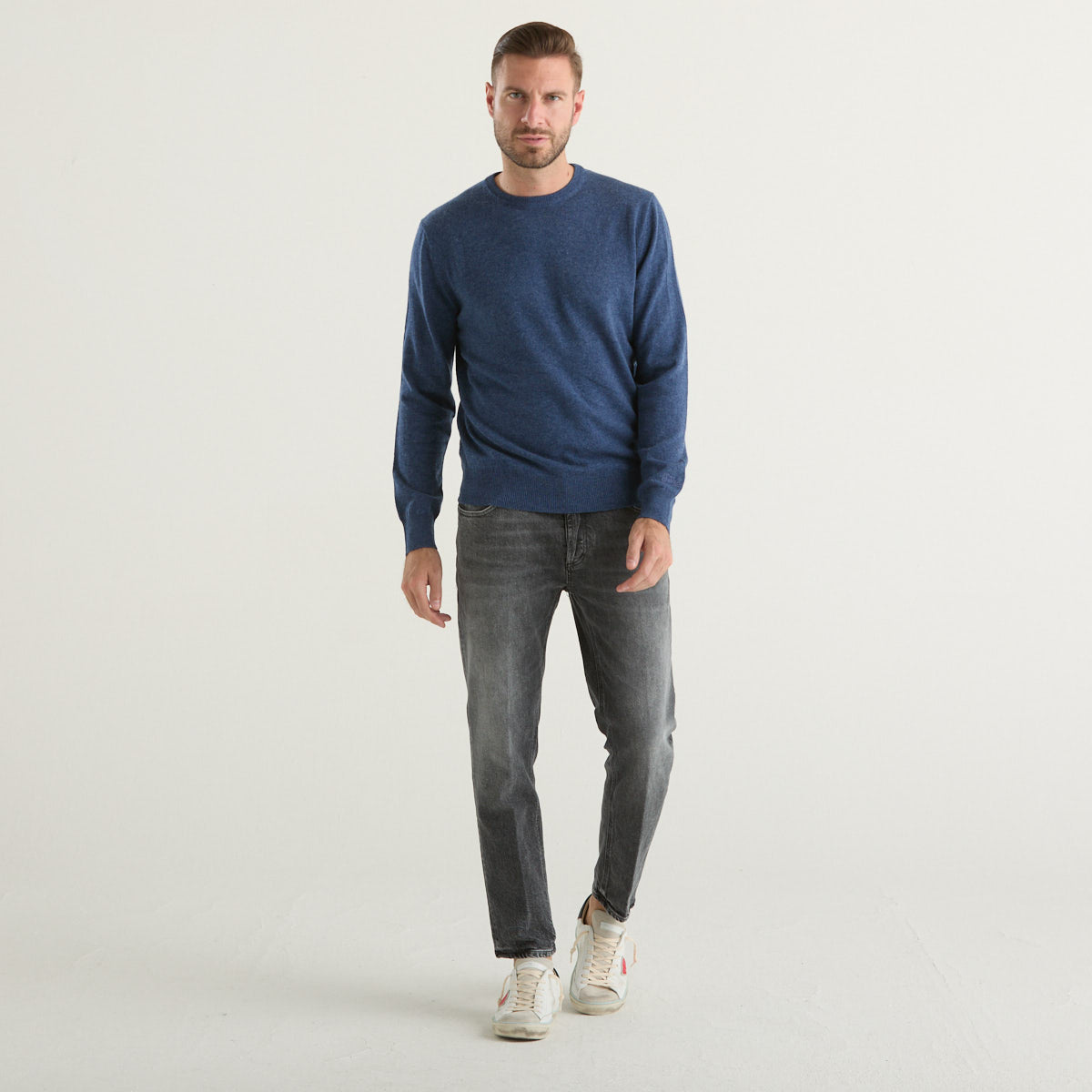 Mc2 Saint Barth maglione in merinocash denim