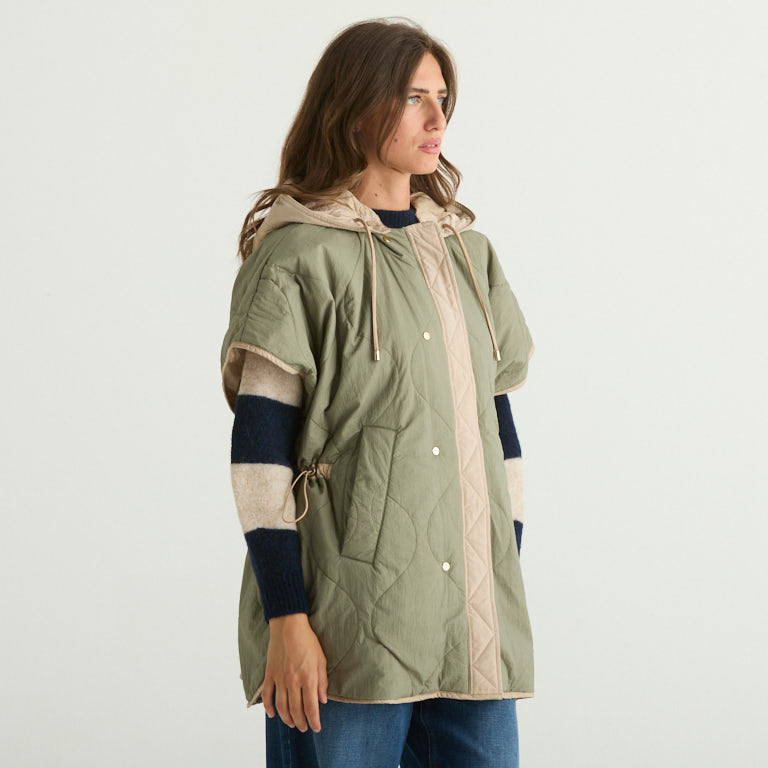 Maxmara giubbotto smanicato reversibile orzo