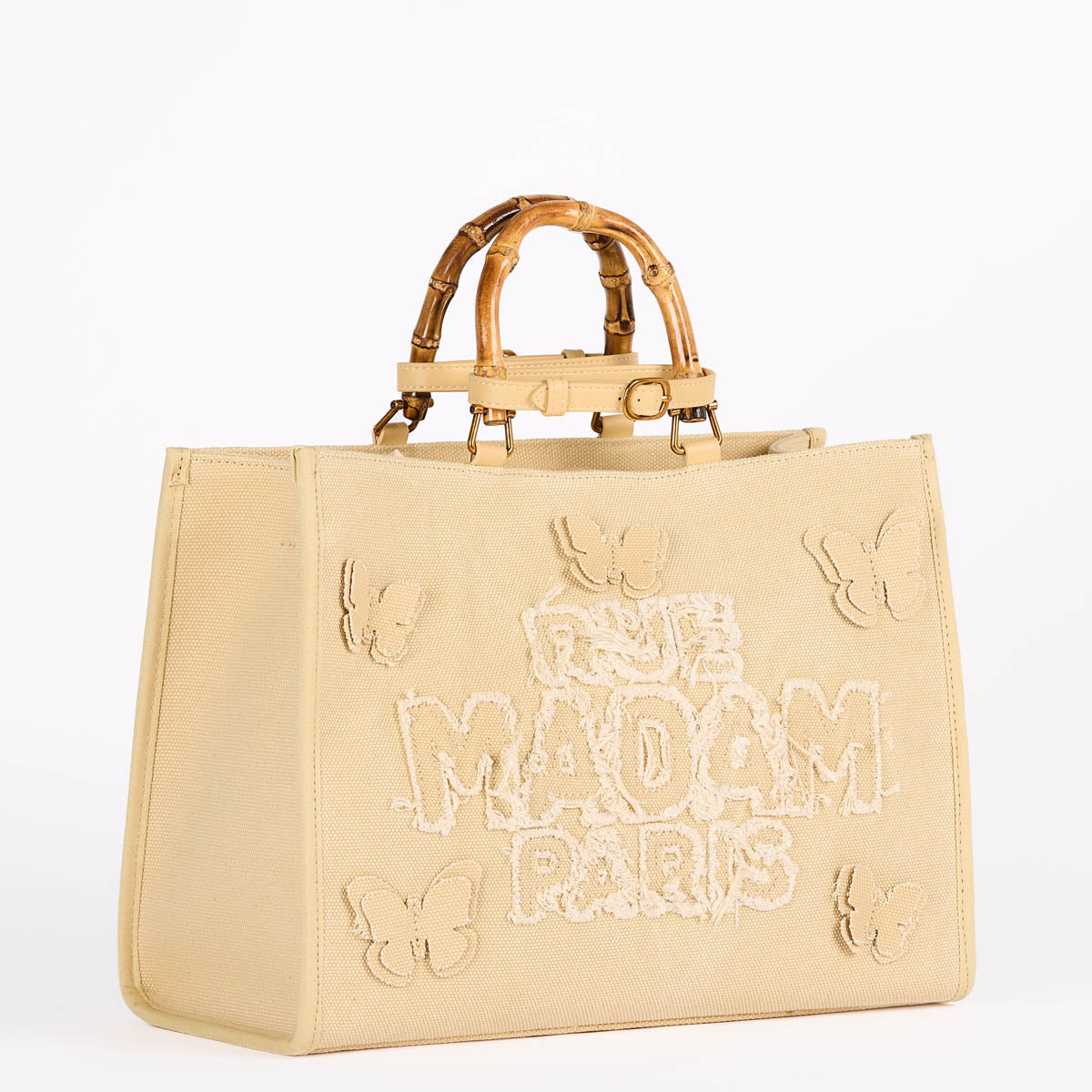 Rue Madam butterfly tote canvas cream