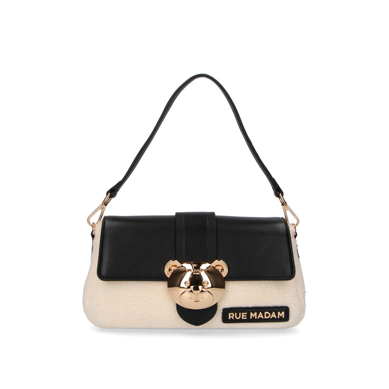 Rue Madam borsa Teddy it bag bianco nera