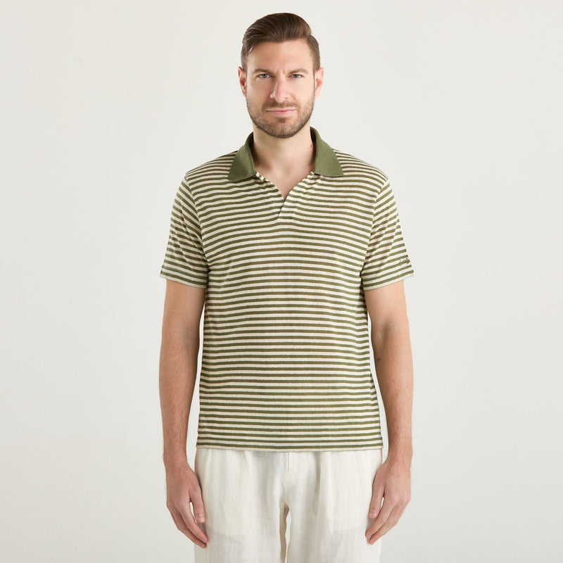 Mc2 Saint Barth polo a righe verde