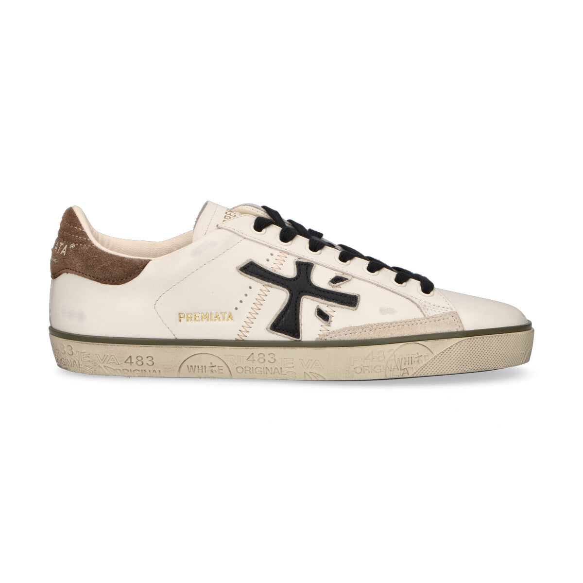 Premiata sneaker Steven pelle bianca