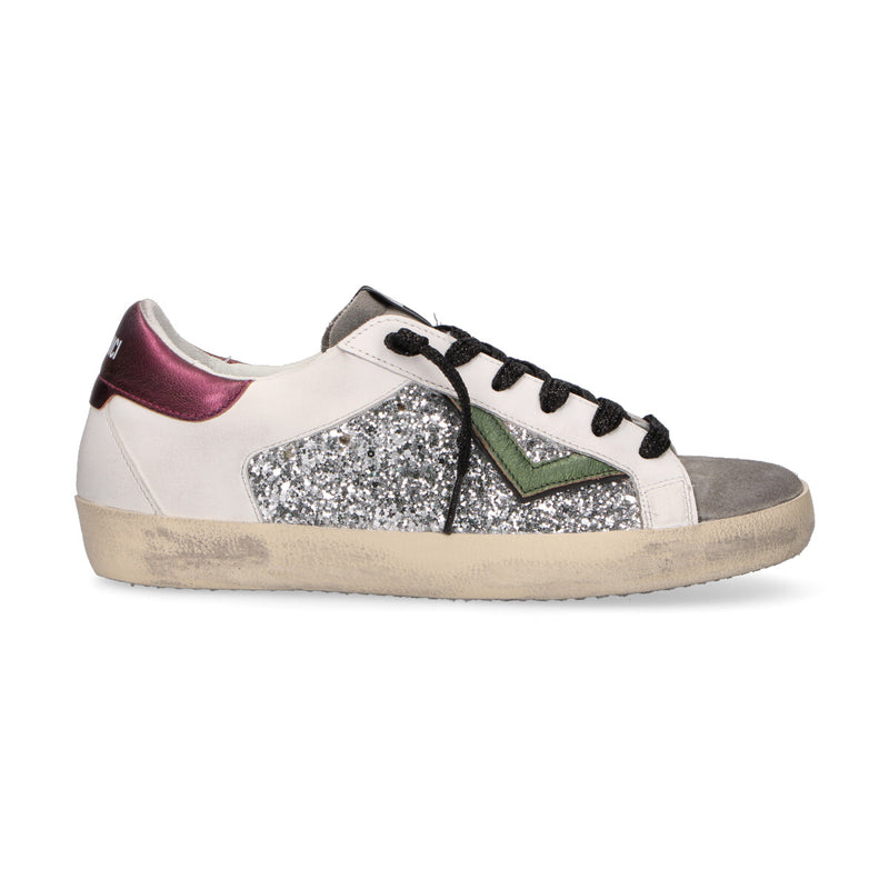 4B12 sneaker Suprime bianca glitter