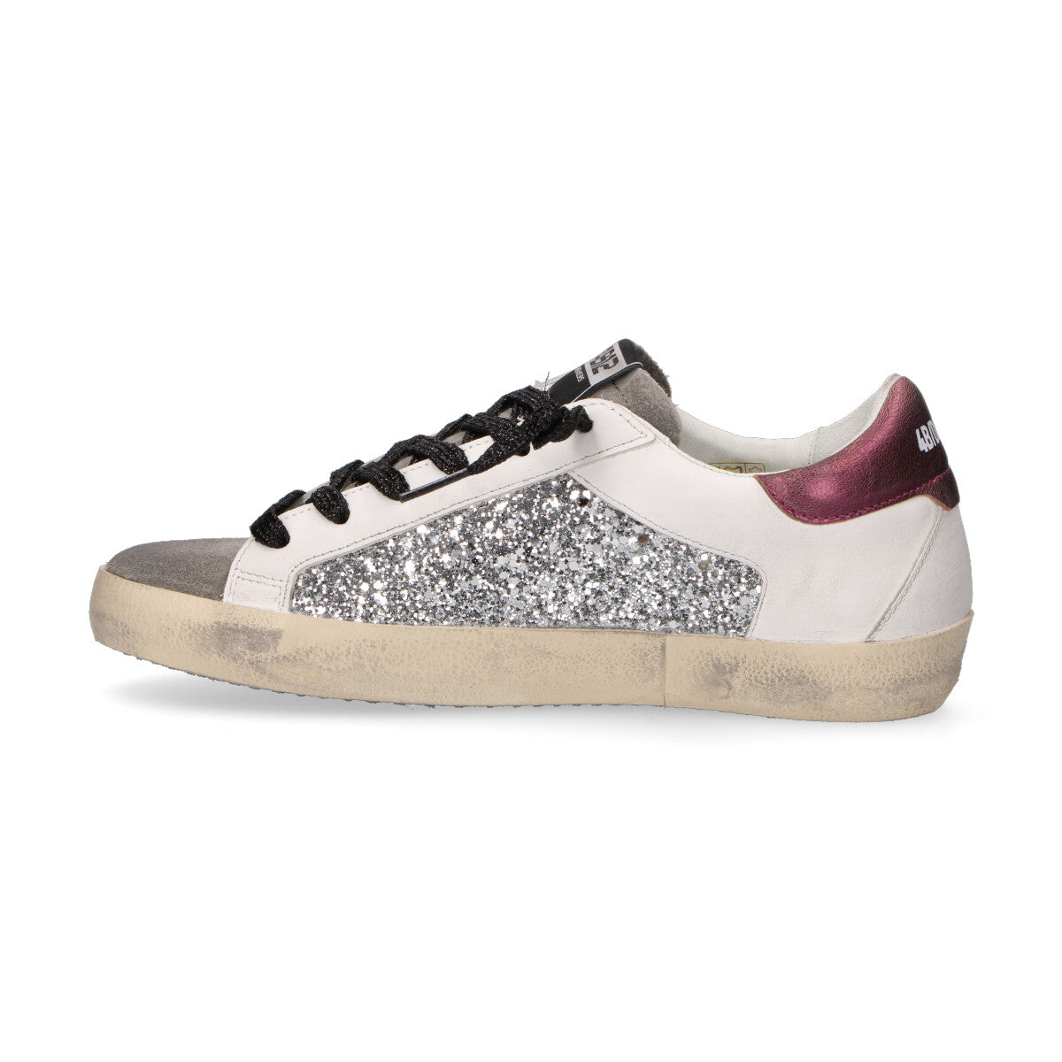 4B12 sneaker Suprime bianca glitter