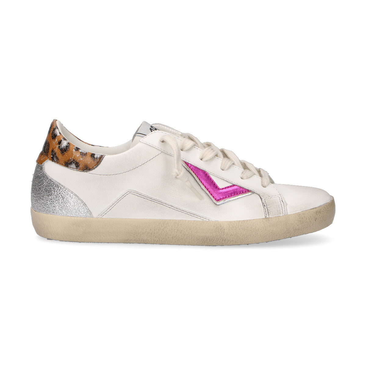 4B12 sneaker Suprime in pelle bianca maculata