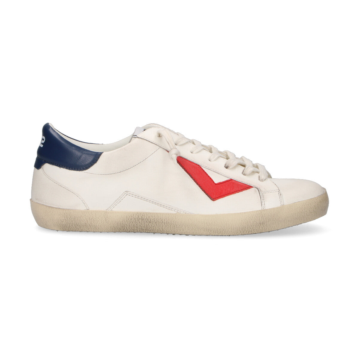 4B12 sneaker Suprime in pelle bianca blu
