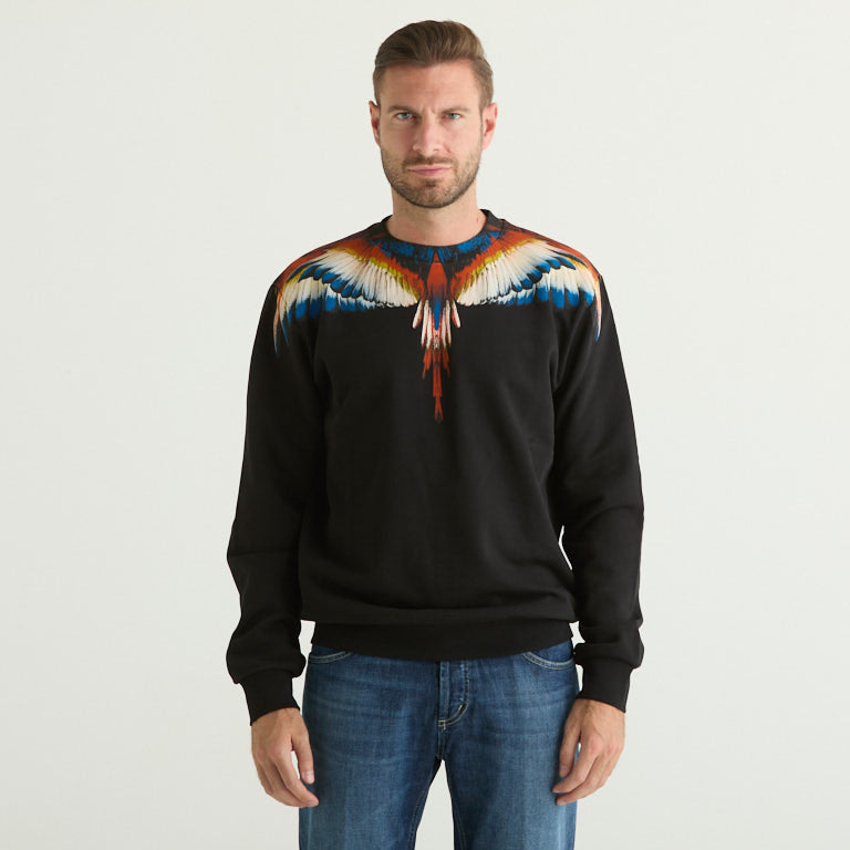 County of Milan felpa girocollo in tessuto nero