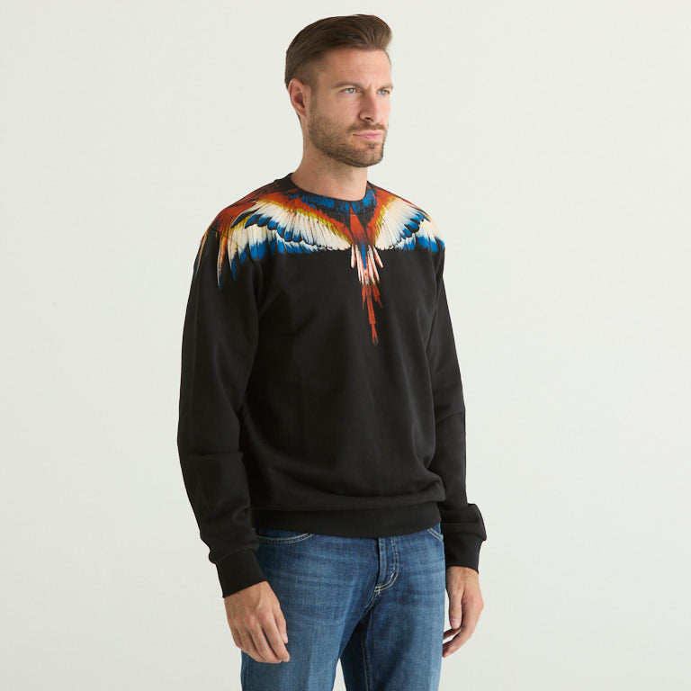 County of Milan felpa girocollo in tessuto nero