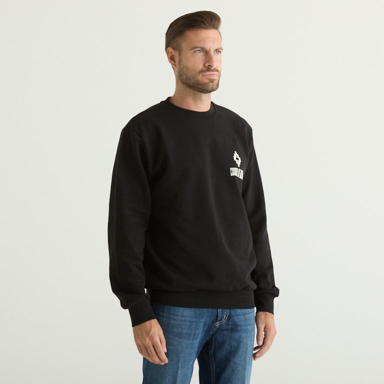 County of Milan felpa girocollo in tessuto nero