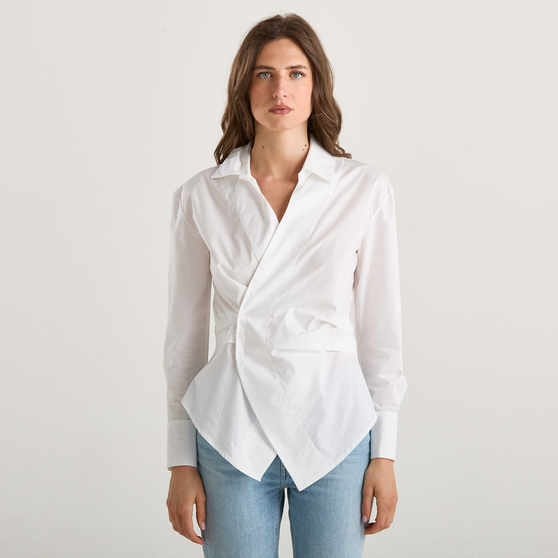 Souvenir camicia in tessuto bianca