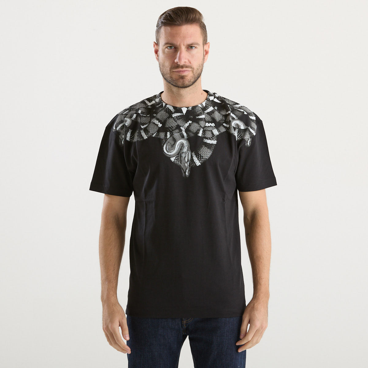 County of Milan t-shirt girocollo snake black
