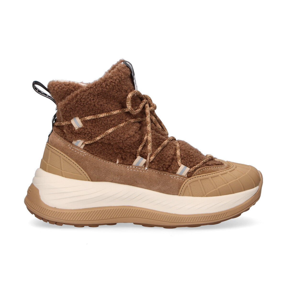 No Name sneaker Explo in teddy marrone