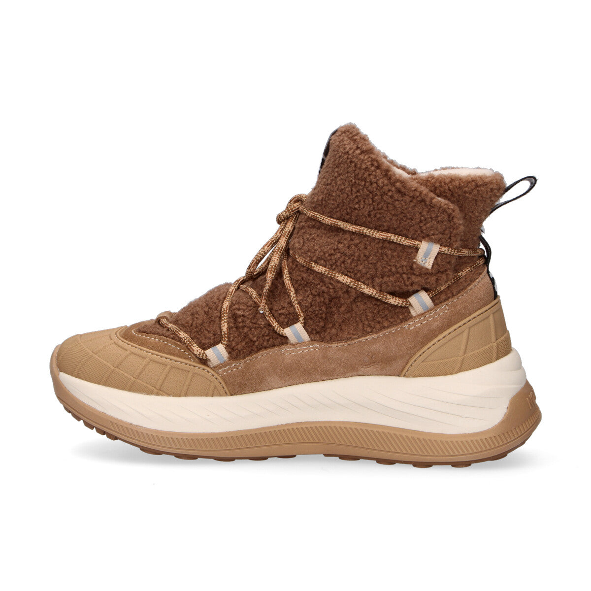 No Name sneaker Explo in teddy marrone