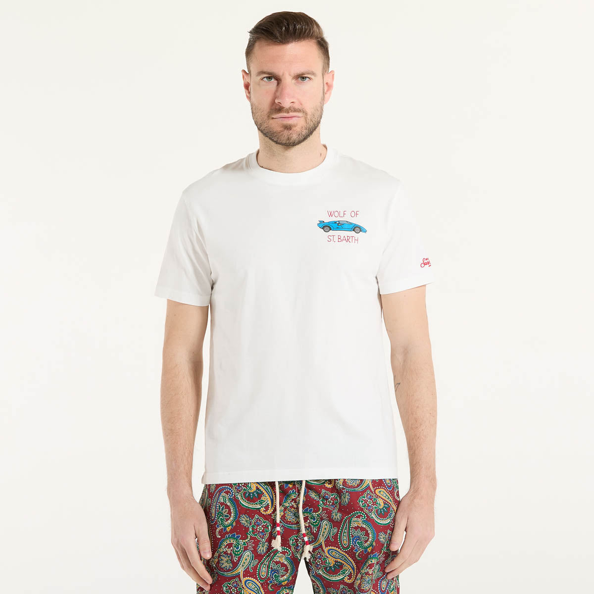 Mc2 Saint Barth t-shirt sb wolf tessuto bianca