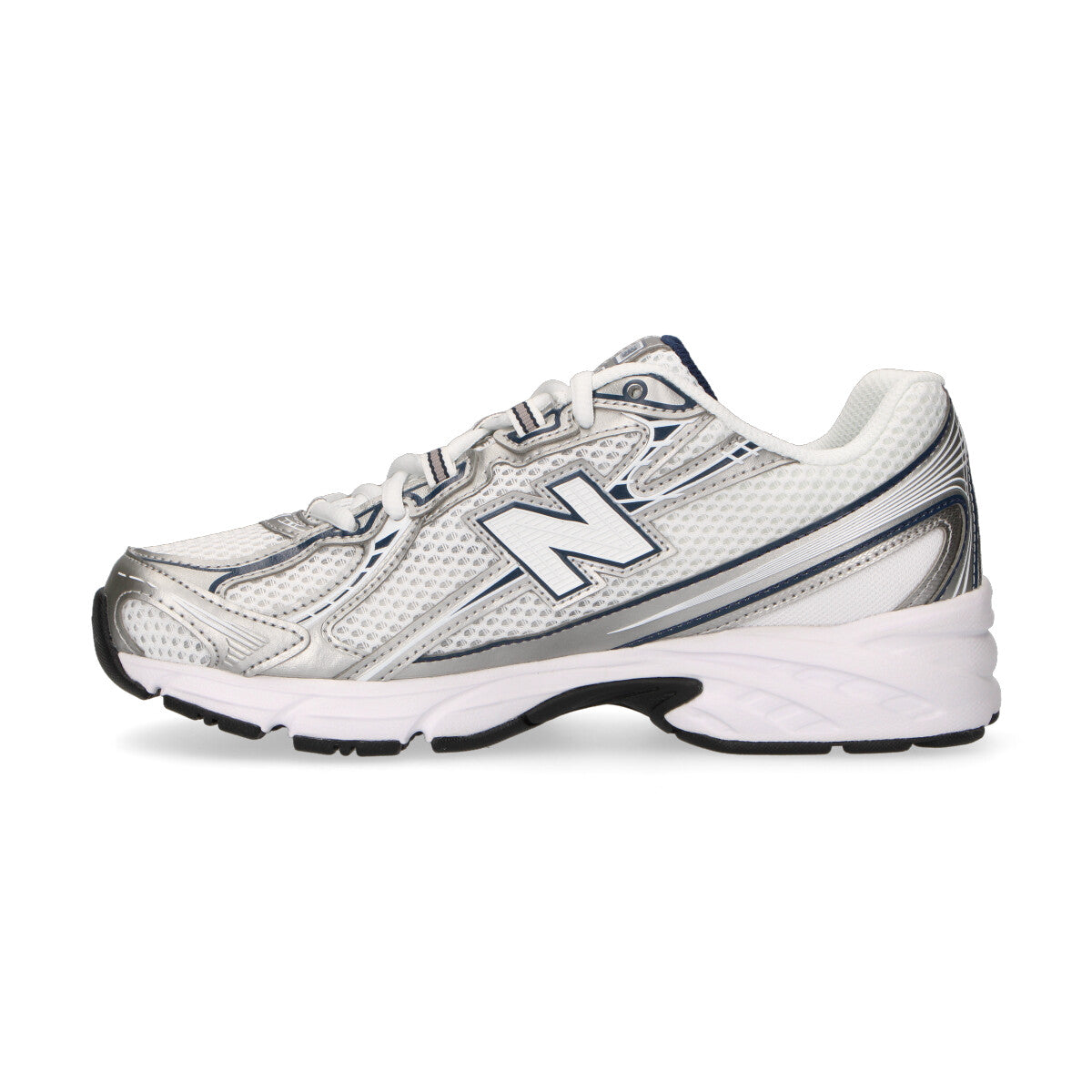 New Balance sneaker 740 bianca argento blu