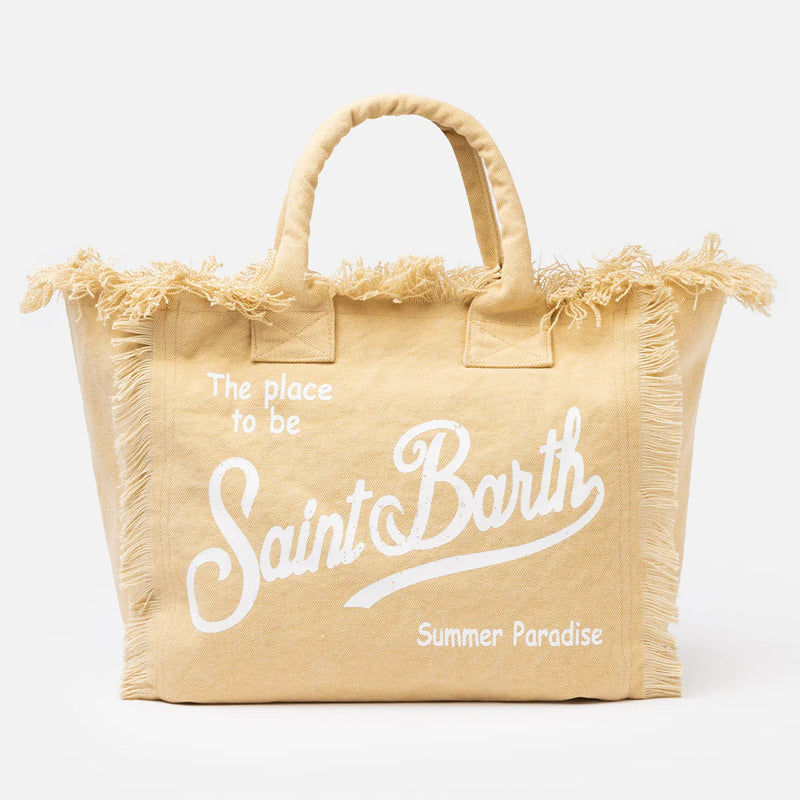 Mc2 Saint Barth borsa Vanity in tessuto beige