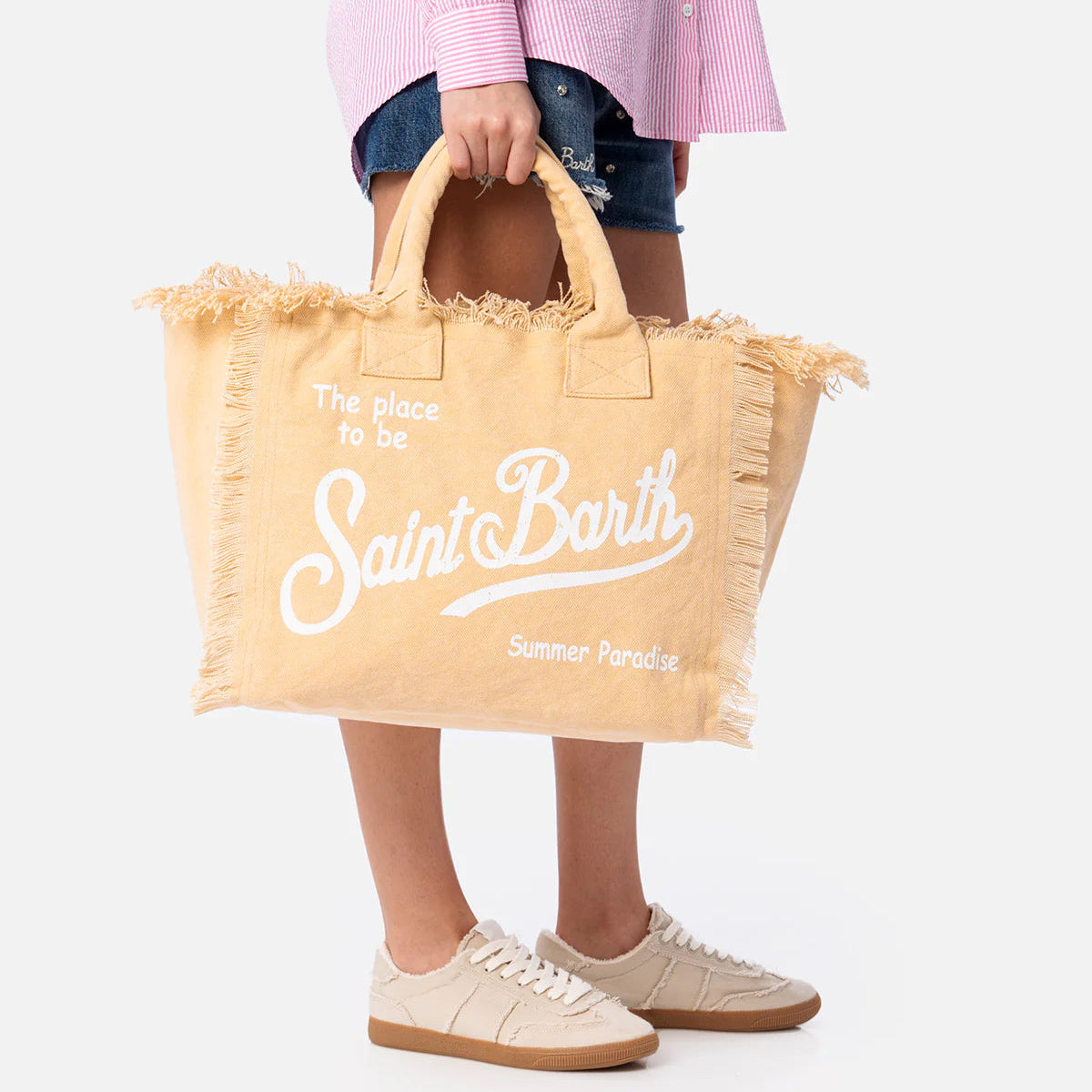 Mc2 Saint Barth borsa Vanity in tessuto beige