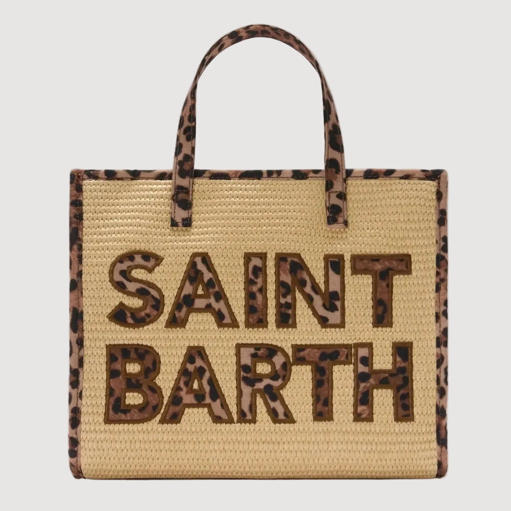 Mc2 Saint Barth borsa vivian raffia leopardata