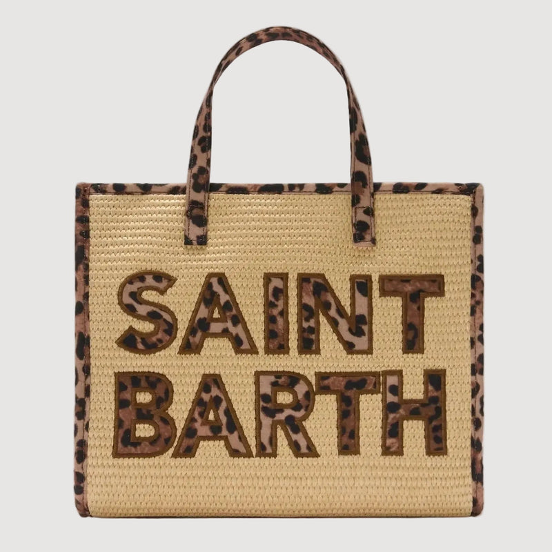 Mc2 Saint Barth borsa vivian raffia leopardata