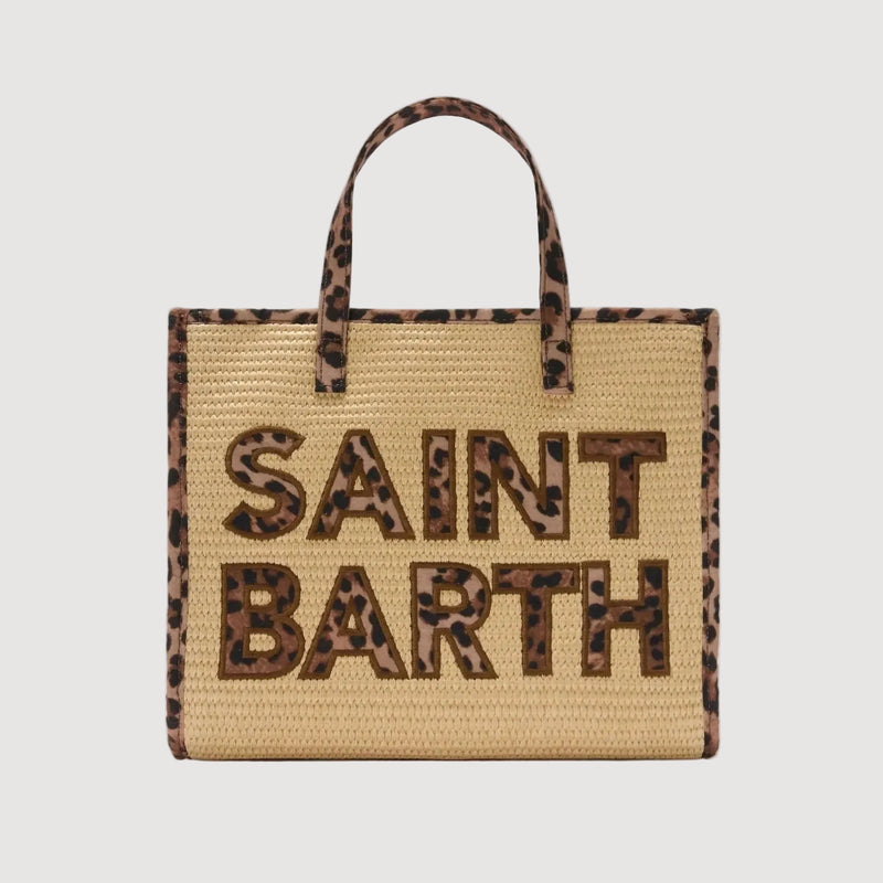 Mc2 Saint Barth borsa vivian raffia leopardata